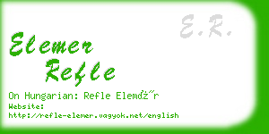 elemer refle business card